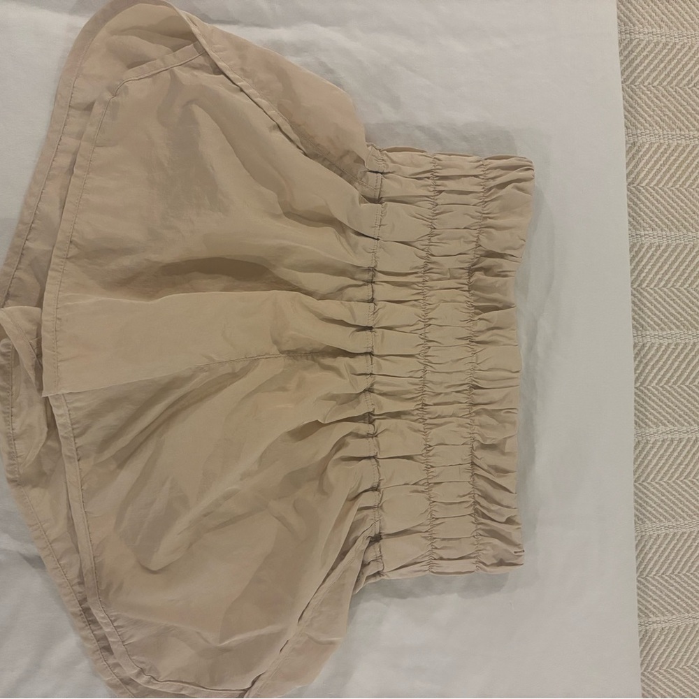 Free People Movement High-Waisted Tan Shorts